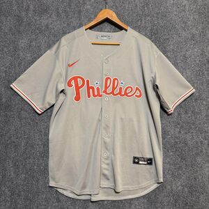 Philadelphia Phillies Jersey Mens XL Gray MLB Baseball Aaron Nola 27 Nike